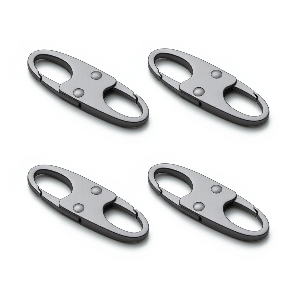 Zelin Anti-Theft Zipper Clip — 4-Pack · Space Gray