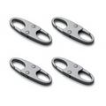 Zelin Anti-Theft Zipper Clip — 4-Pack · Space Gray