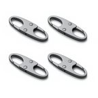 Zelin Anti-Theft Zipper Clip — 4-Pack · Space Gray