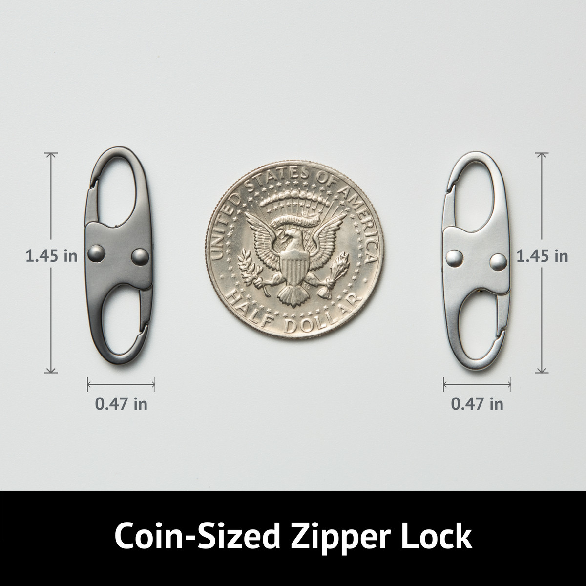 Zelin Anti-Theft Zipper Clip — 4-Pack · Mixed