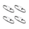 Zelin Anti-Theft Zipper Clip — 4-Pack · Frost Silver