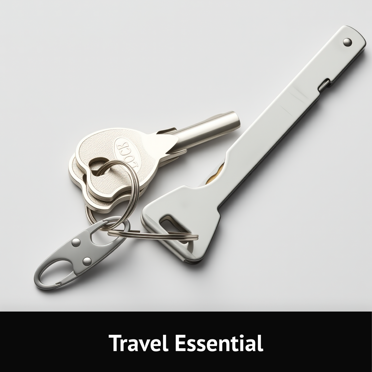Zelin Anti-Theft Zipper Clip — 4-Pack · Frost Silver