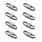 Zelin Anti-Theft Zipper Clip — 8-Pack · Space Gray