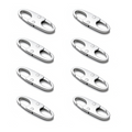 Zelin Anti-Theft Zipper Clip — 8-Pack · Frost Silver