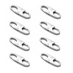 Zelin Anti-Theft Zipper Clip — 8-Pack · Frost Silver